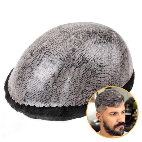 Prótesis capilar de pelo natural para hombre de Newtimes Hair